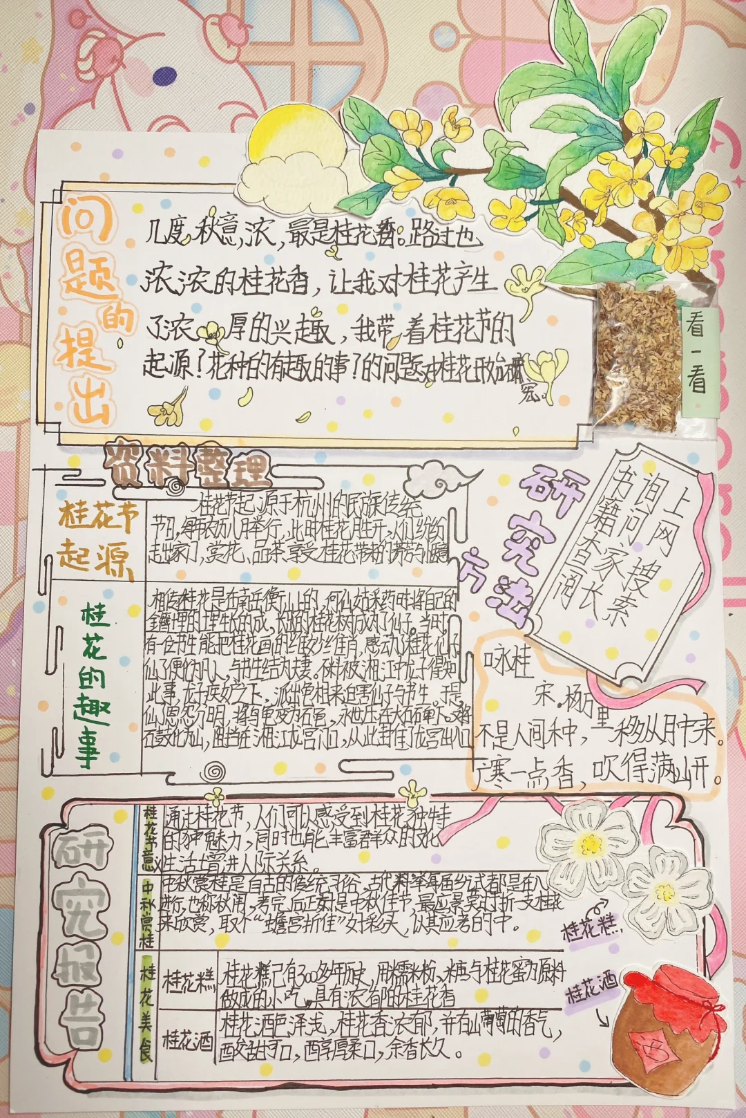 自制：关于桂花的研究报告（语文版）