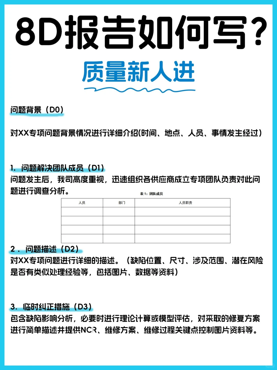 还不会写8D报告的质量人看过来