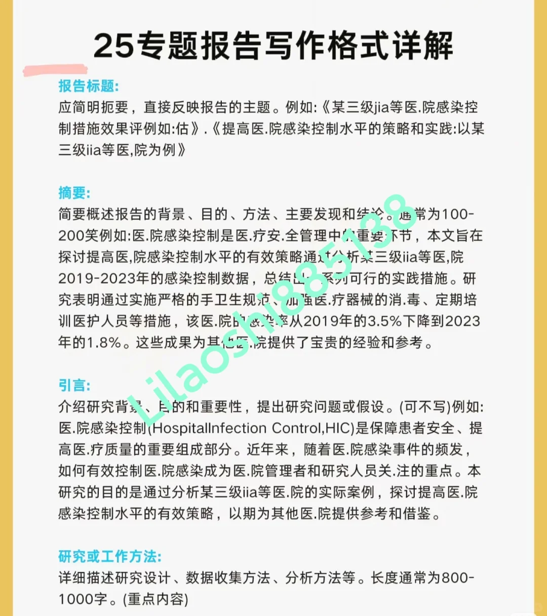 25专题报告写作格式详解