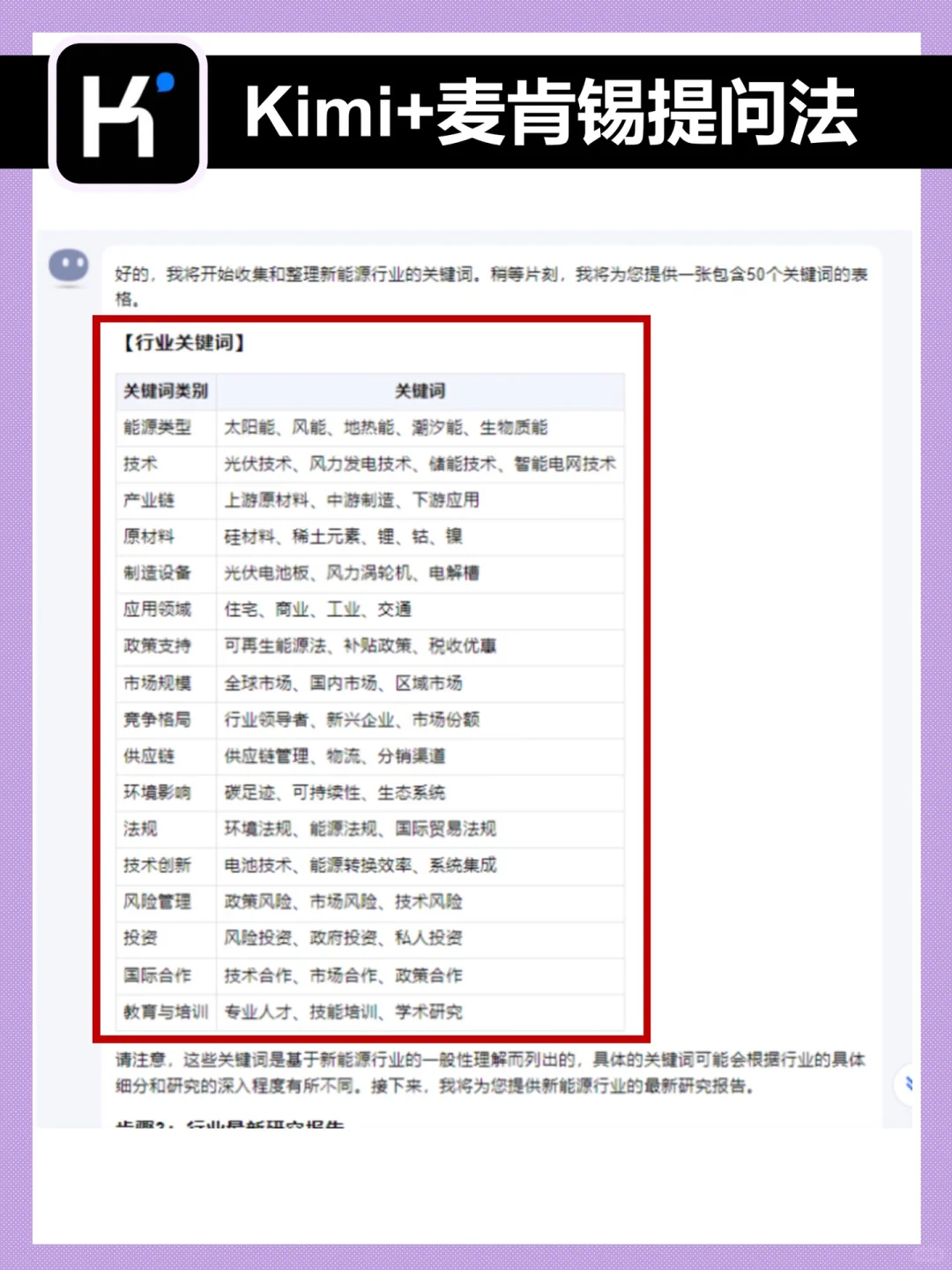 kimi+麦肯锡😆5秒摸清❗️一个行业