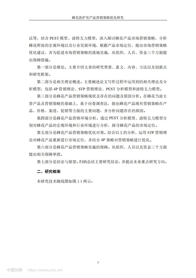 导师看了直夸好的论文-蜂花 品牌营销