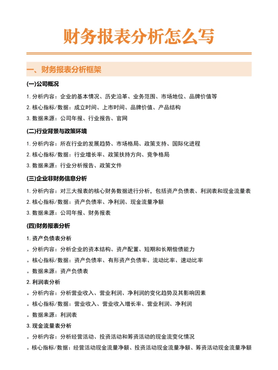 财务报告分析不会写的都去死磕这篇😡😡
