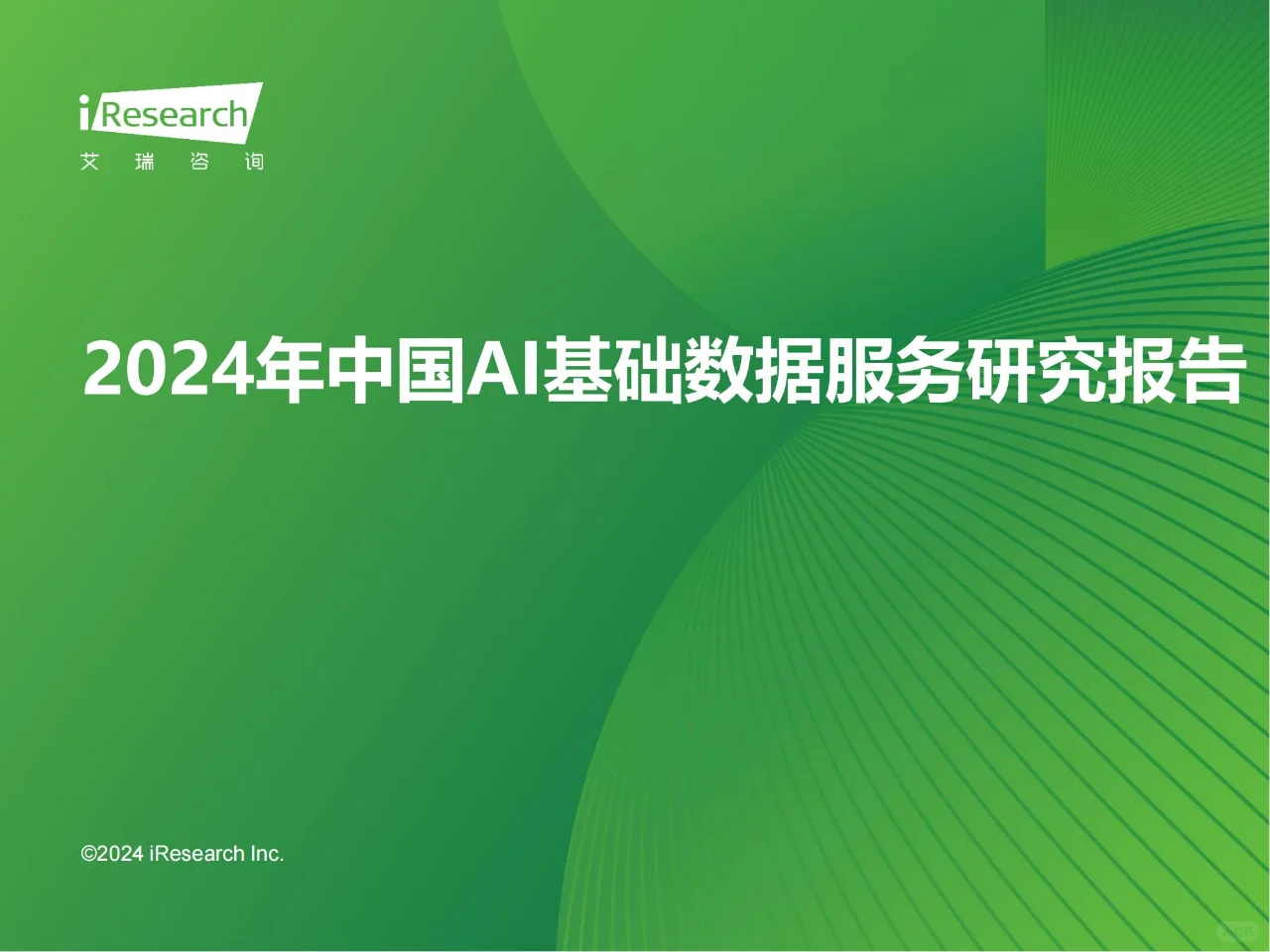 30 页报告 | 2024 中国AI基础数据服务研究