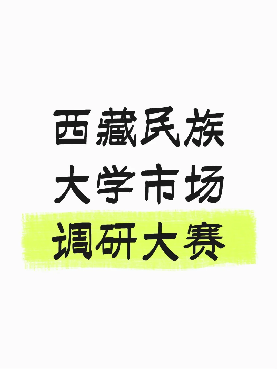 西藏民大市场调研