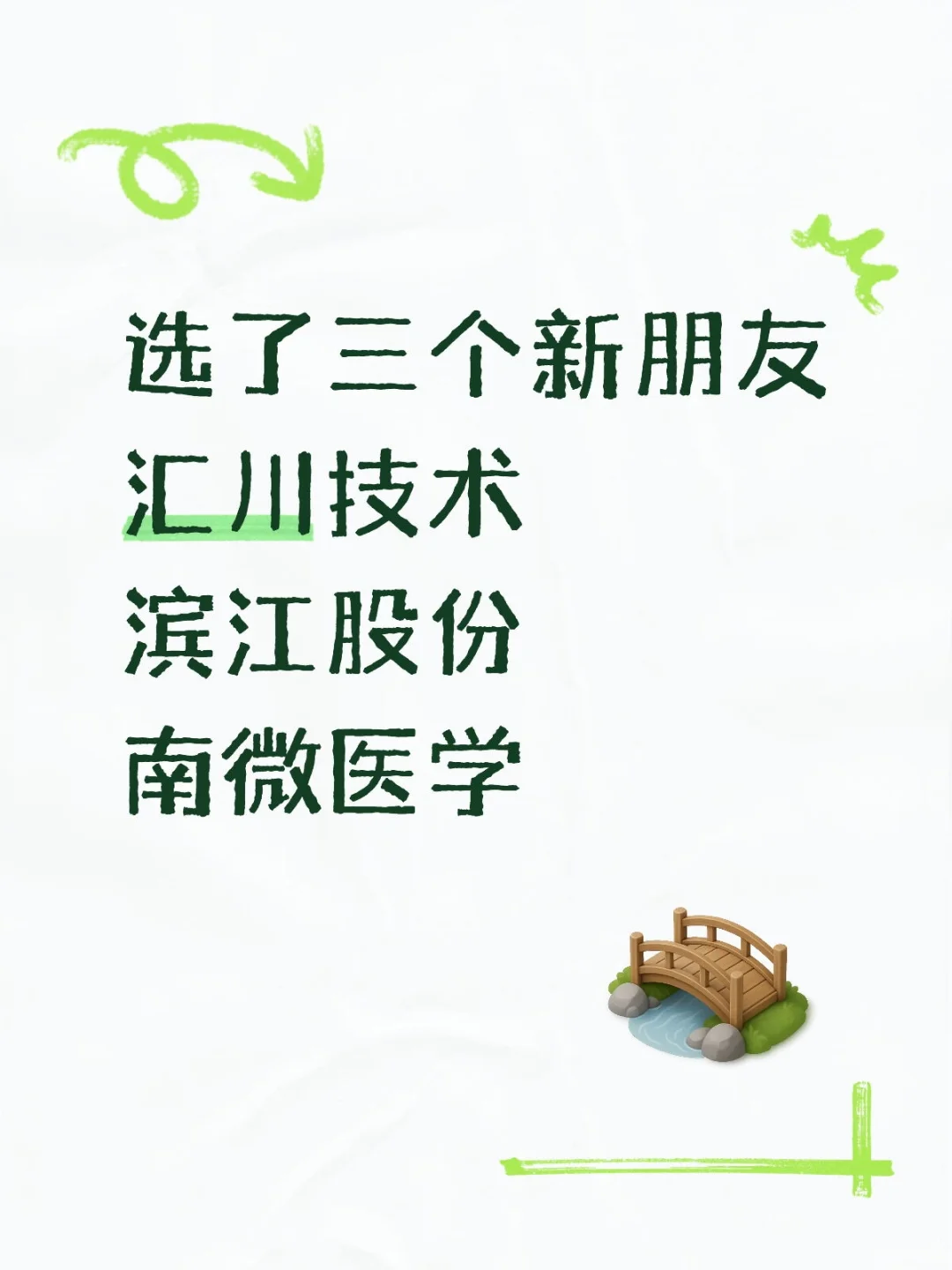 【投资操作】选了三个新朋友