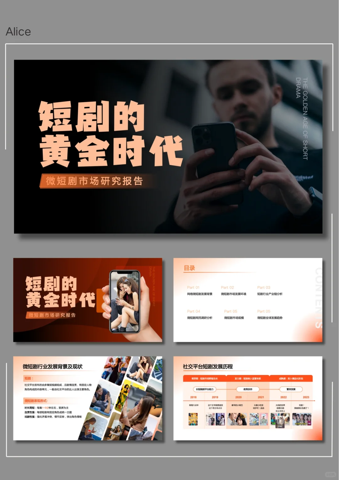 微短剧市场研究报告PPT