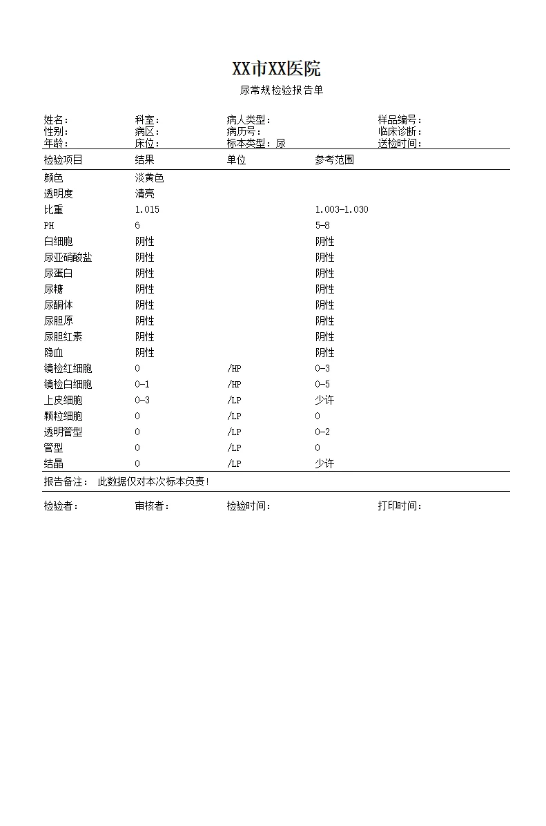 报告单