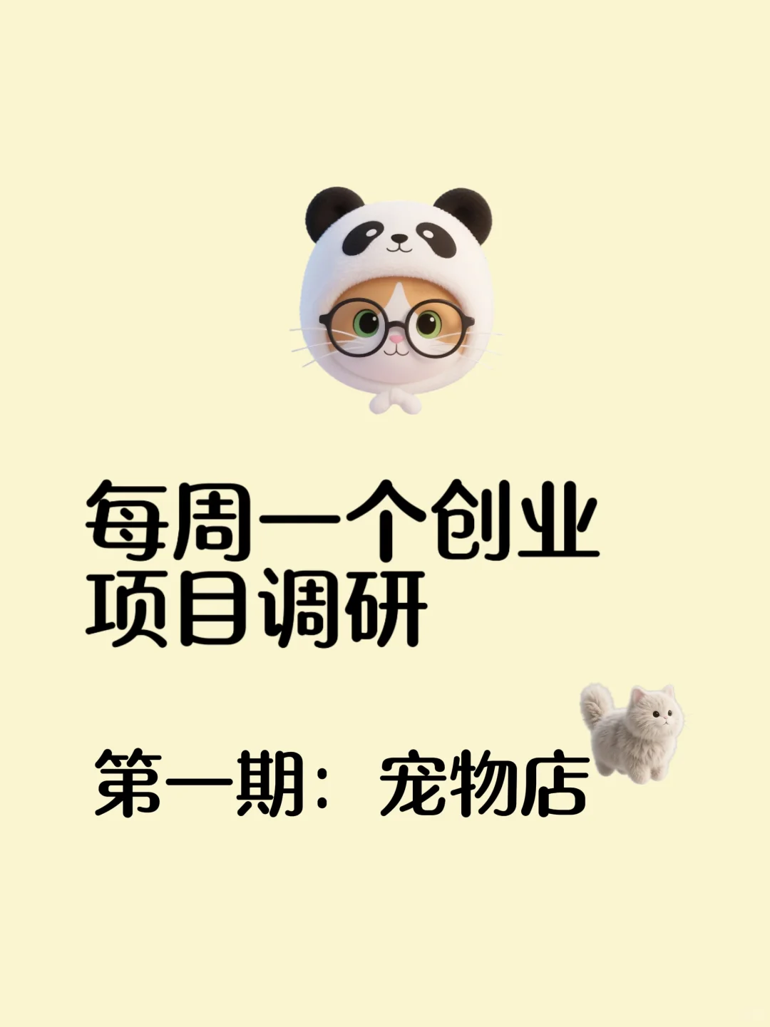 每周一个项目创业调研，第一期：宠物店