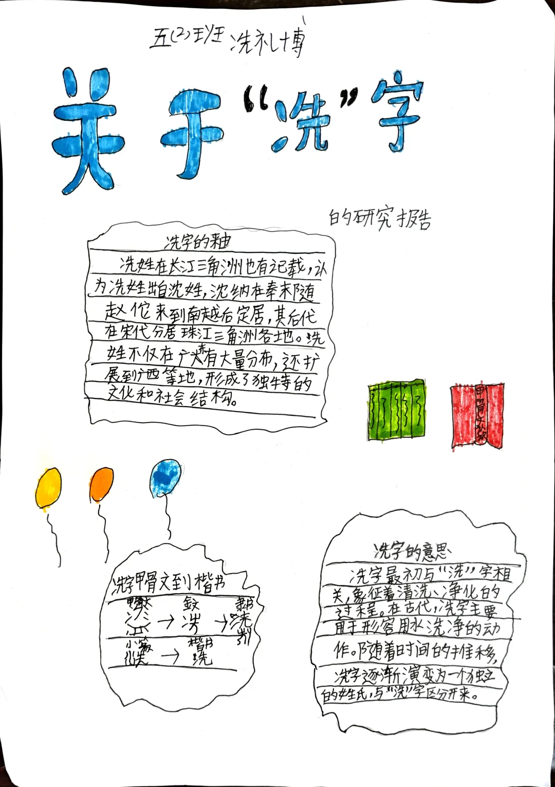五下语文汉字研究报告