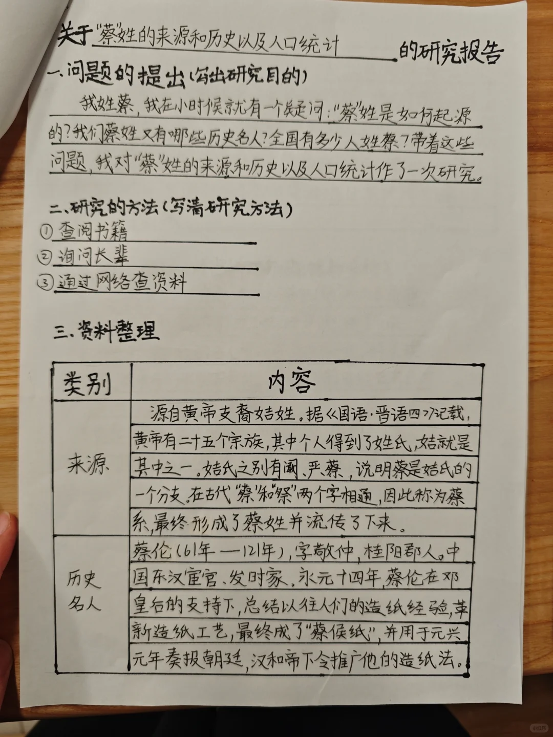 关于姓氏的研究报告