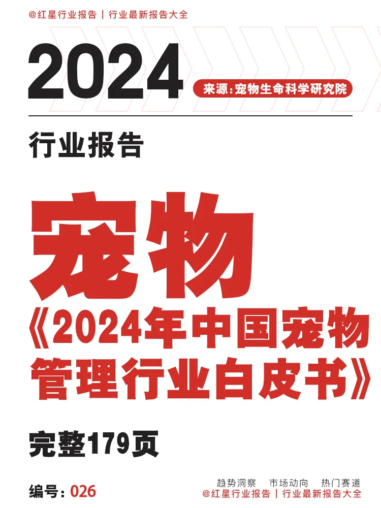 中国宠物管理行业白皮书|179页
