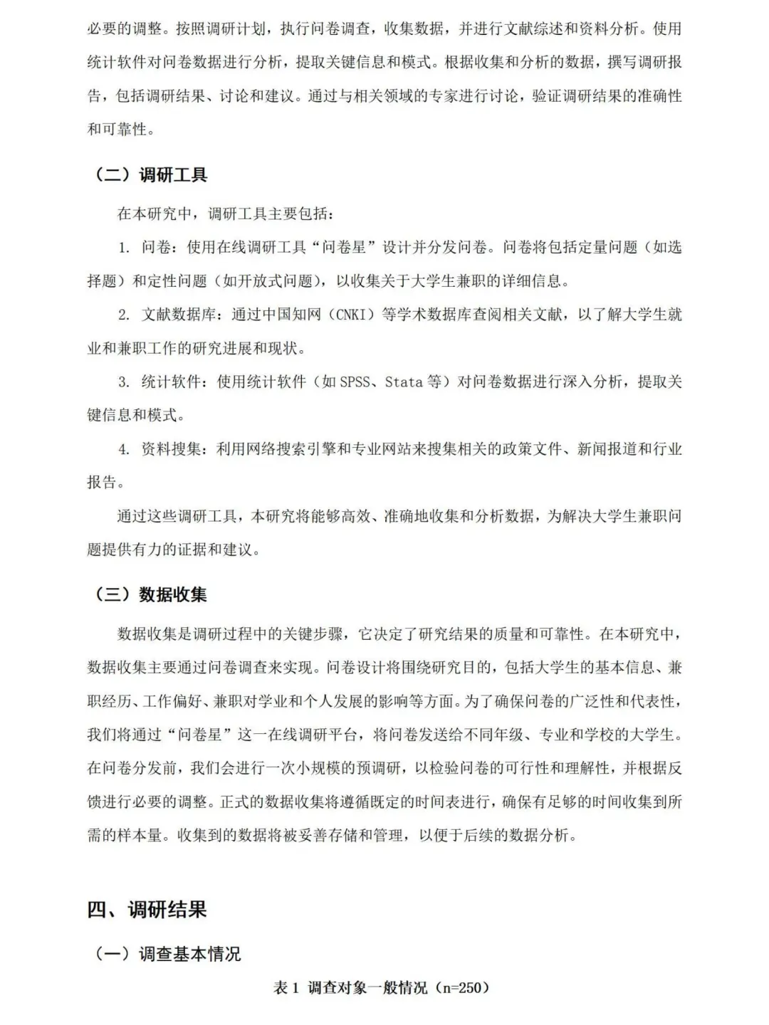我的社会调研报告被导师拿去当范文啦😂