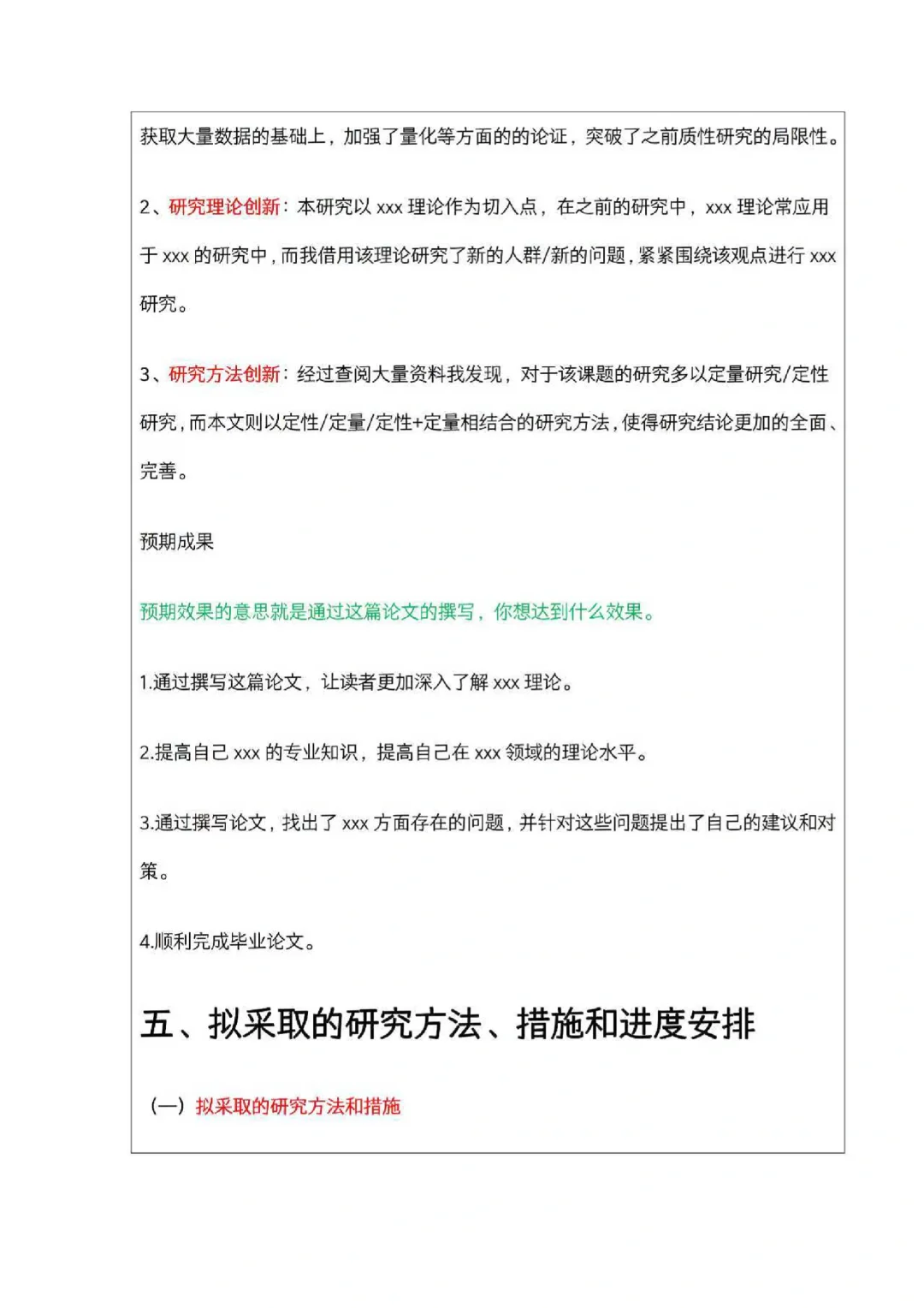 宝子们，最新的开题模板来了！