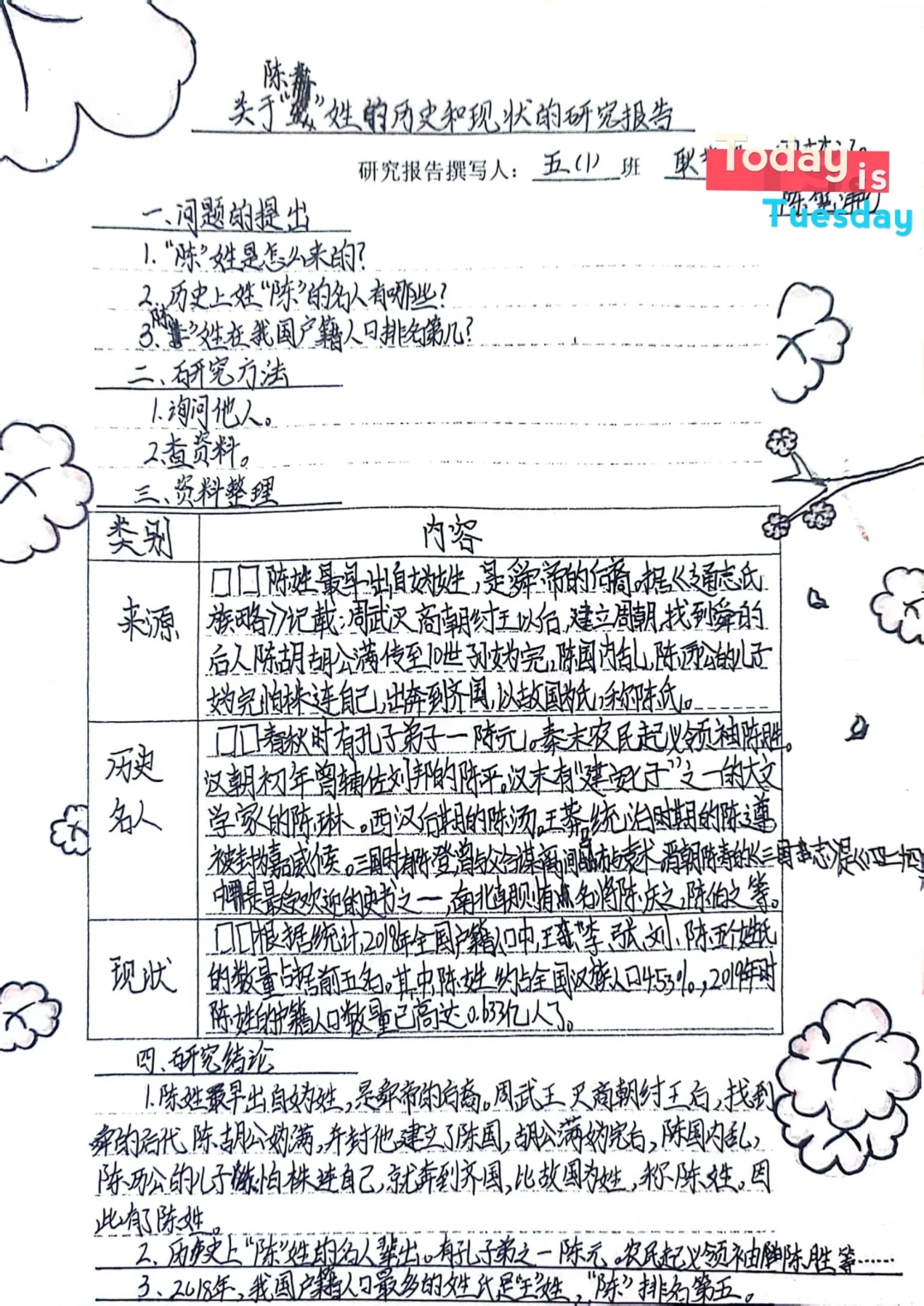【五下】学写简单的研究报告