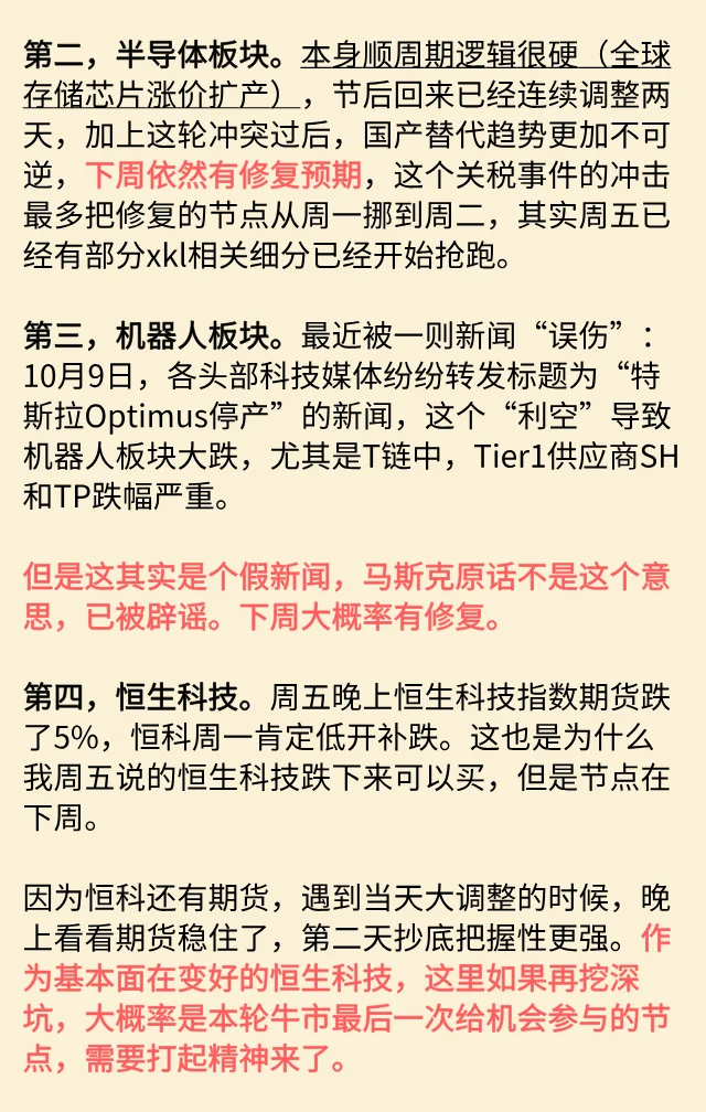1012 下周主线板块逻辑前瞻！