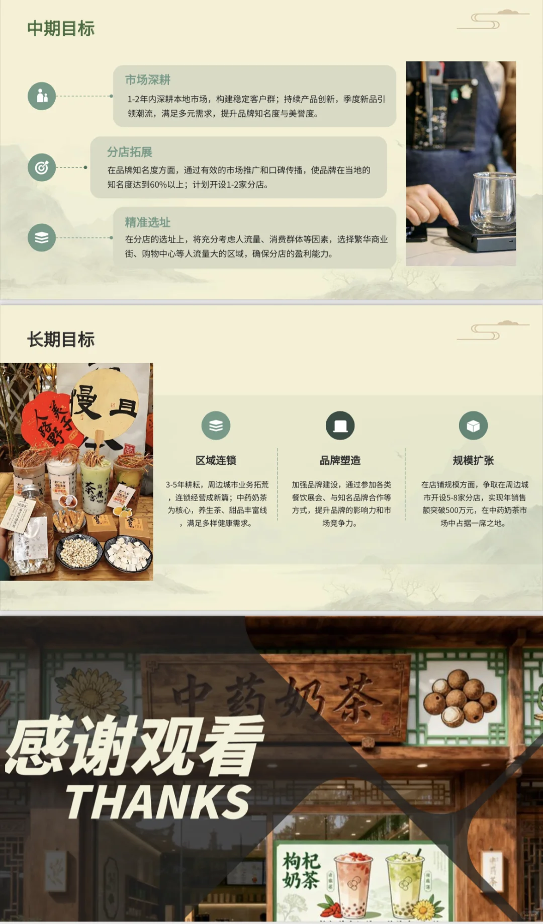 🥤中药奶茶创业计划书Word＋PPT