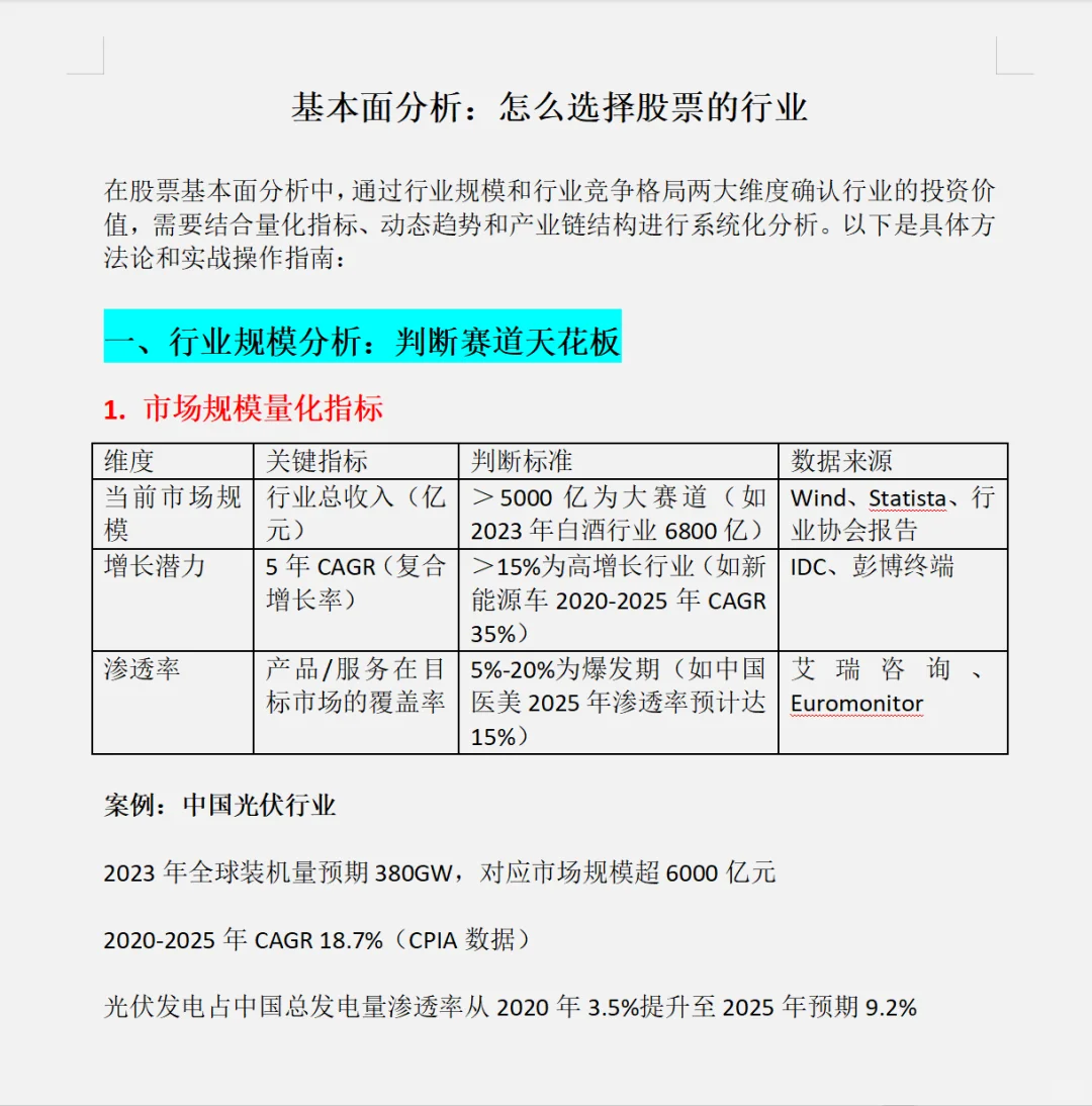 股票基本面分析:怎么选择投资哪个行业