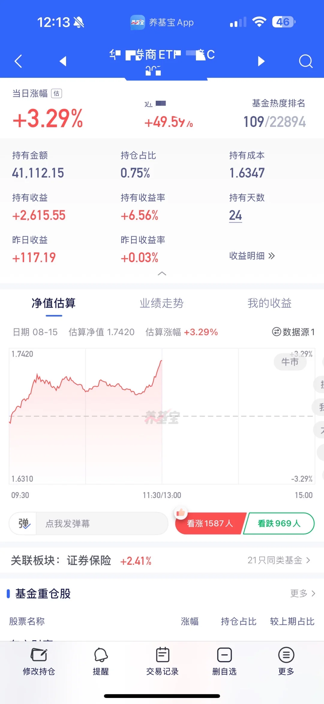 还好我提前20天布局券商 每天定投2万