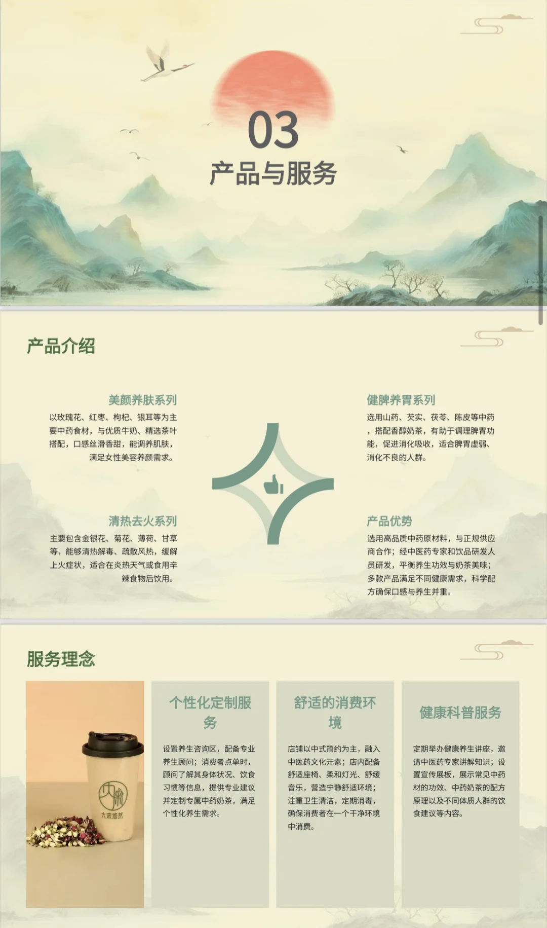 🥤中药奶茶创业计划书Word＋PPT