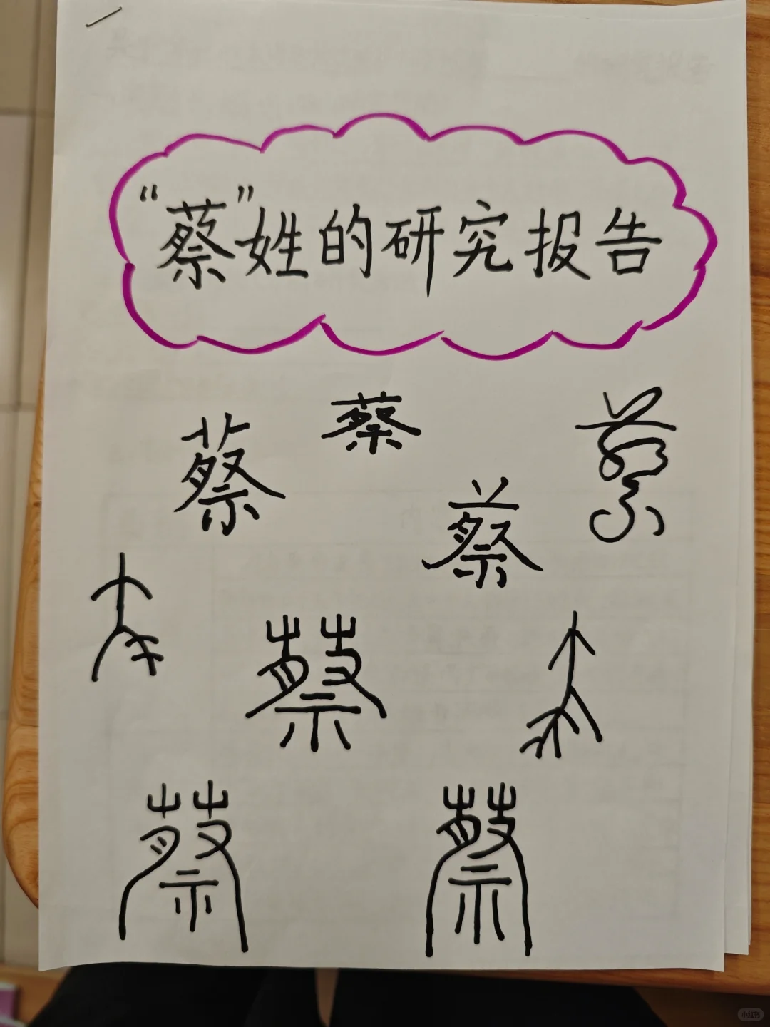 关于姓氏的研究报告
