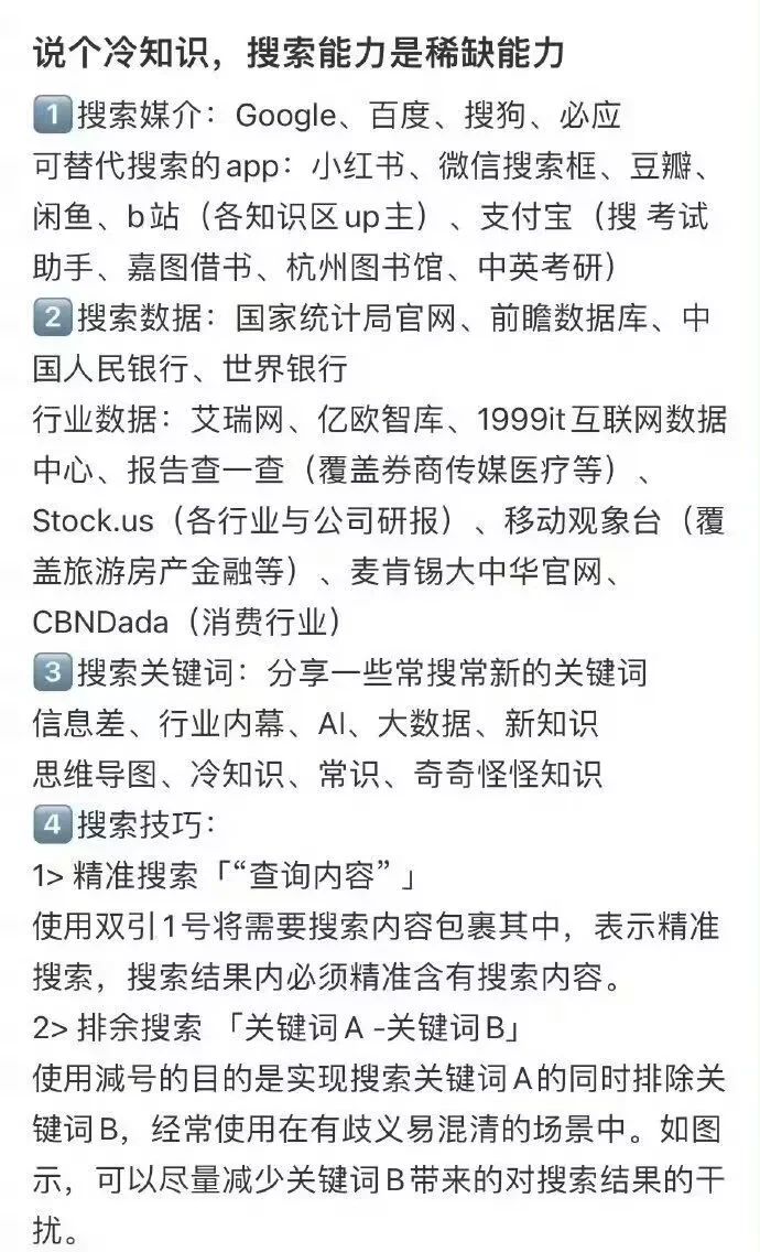 冷知识｜90%的人可能不具备搜索能力