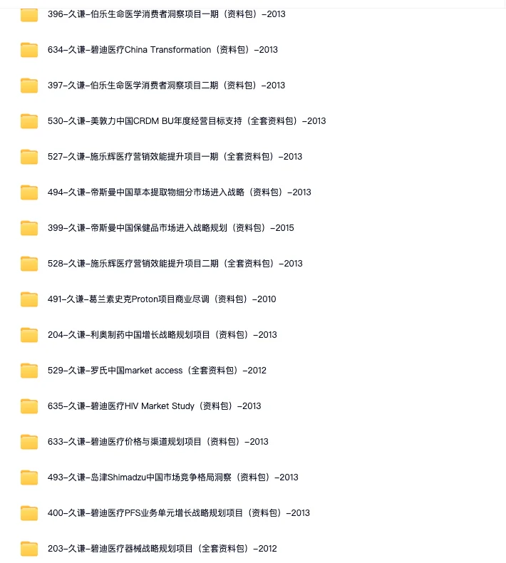 管理咨询行业近年精品咨询报告deck(非研报)