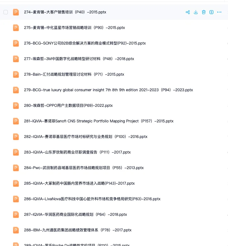 管理咨询行业近年精品咨询报告deck(非研报)