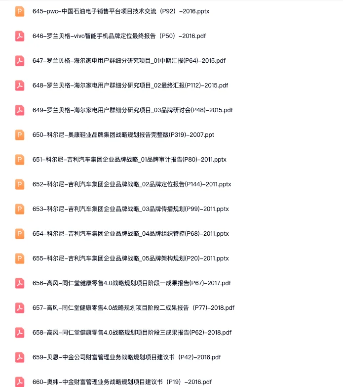 管理咨询行业近年精品咨询报告deck(非研报)
