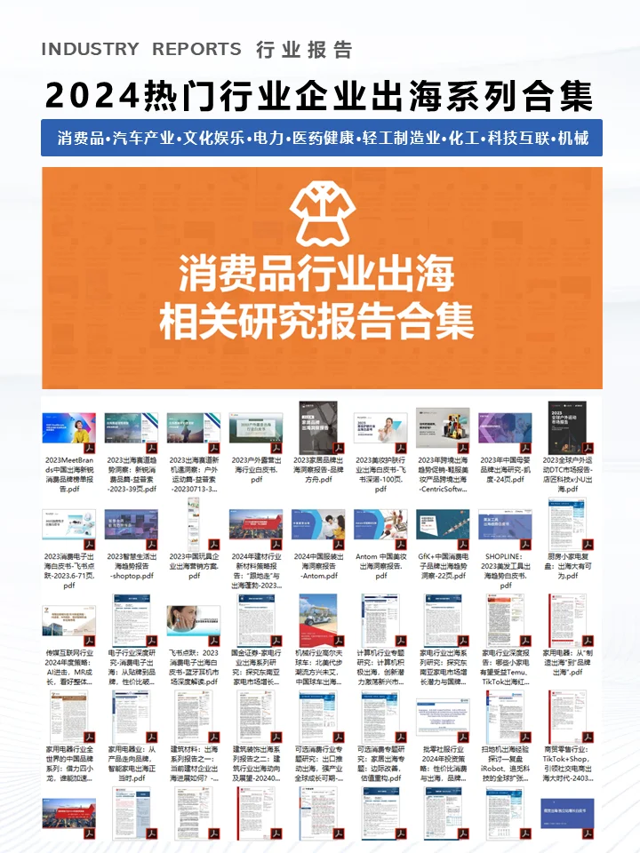 重磅合集|2024热门行业出海研报系列合集