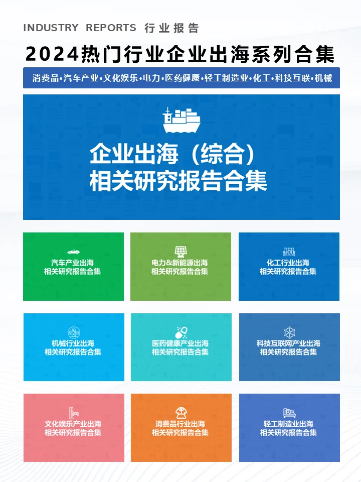 重磅合集|2024热门行业出海研报系列合集