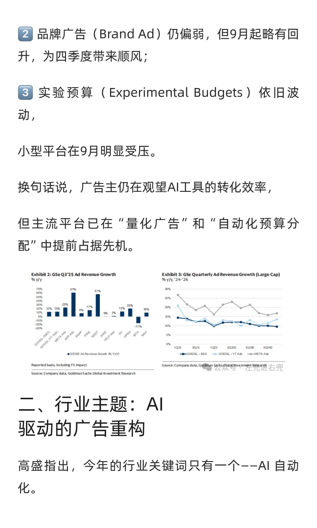 高盛深度研报:AI正在重写广告行业逻辑