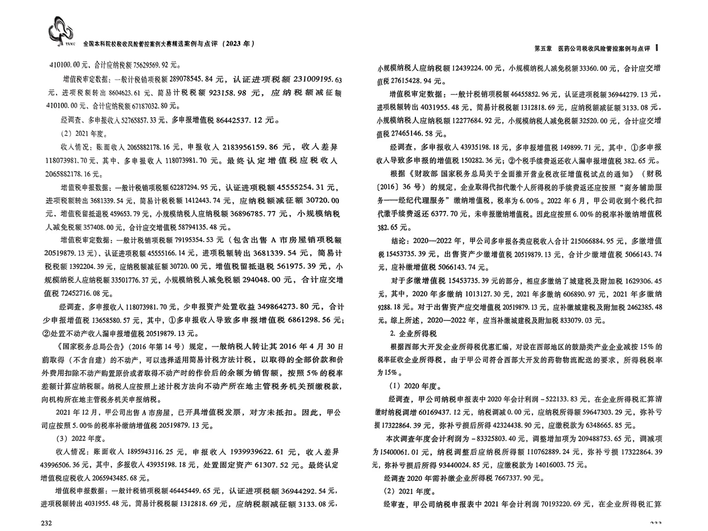 税收风险管控案例大赛参考案例