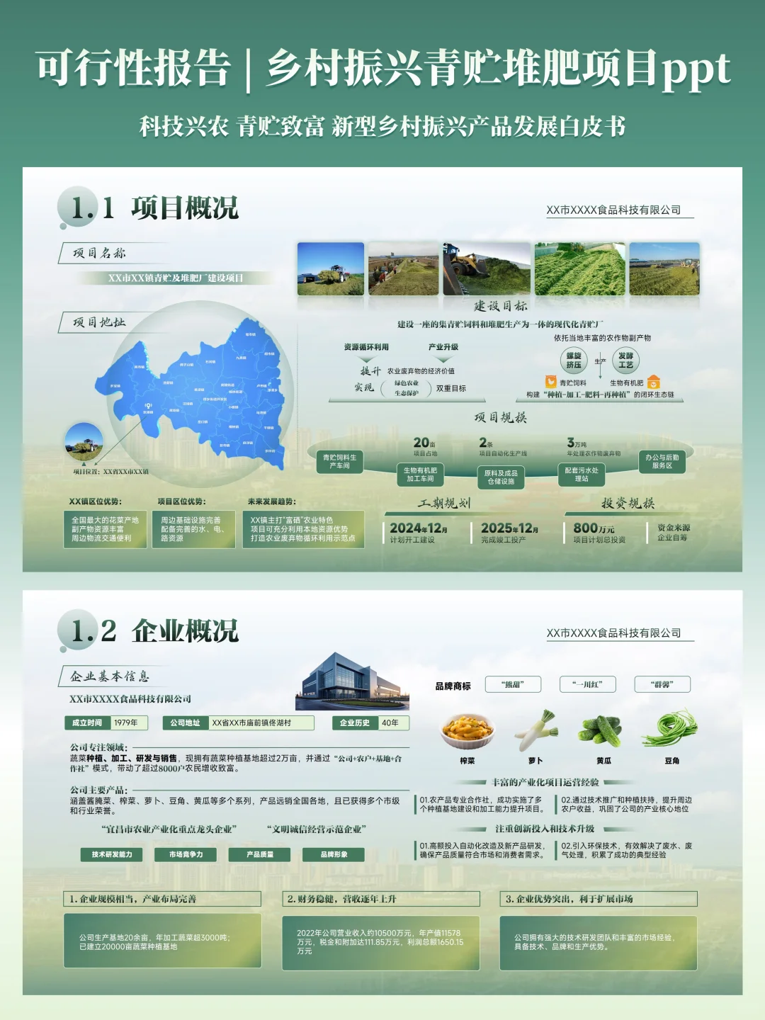 乡村振兴青贮堆肥产业可研报告PPT