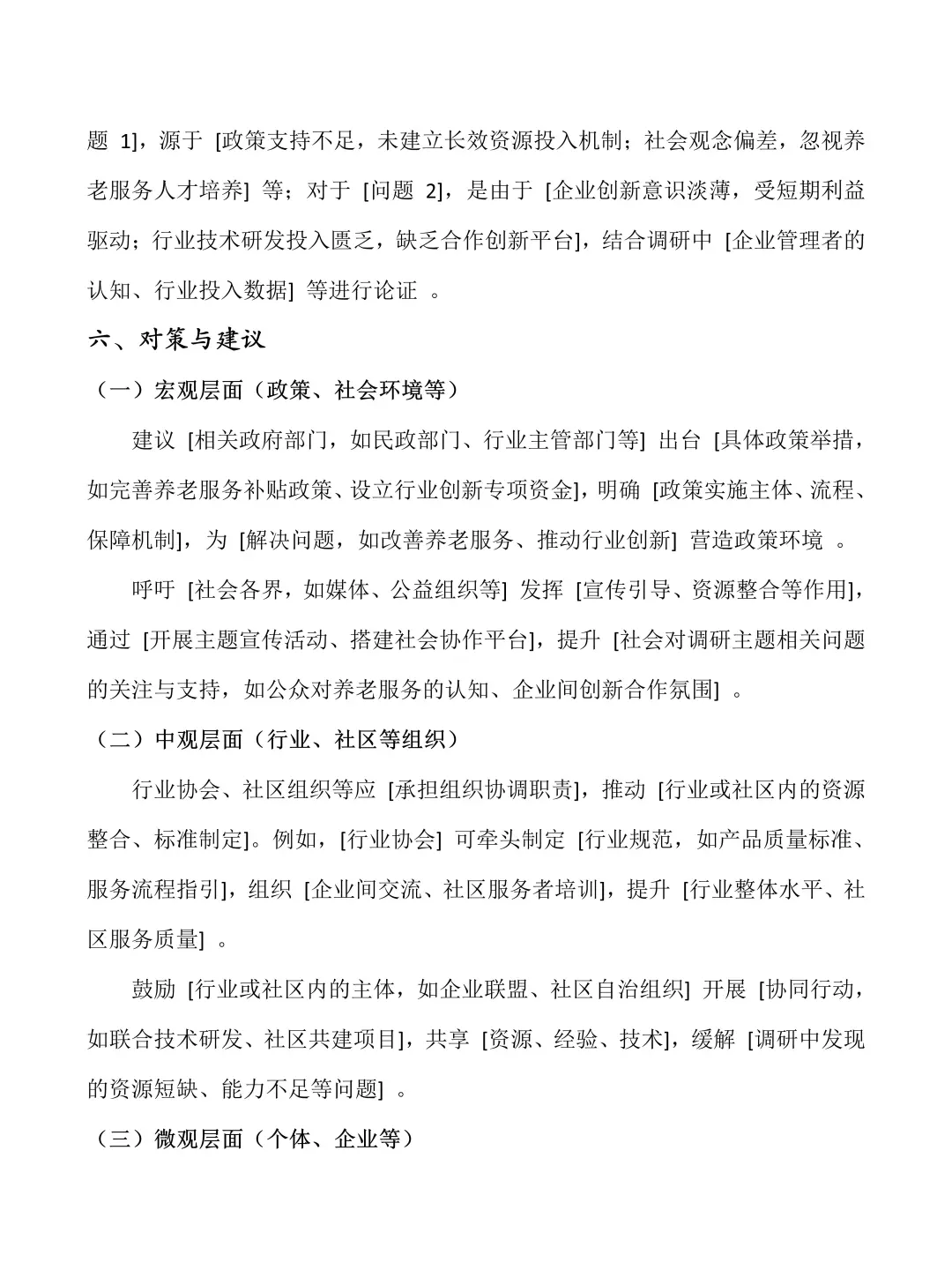 大学生社会调研报告——万能模板‼️