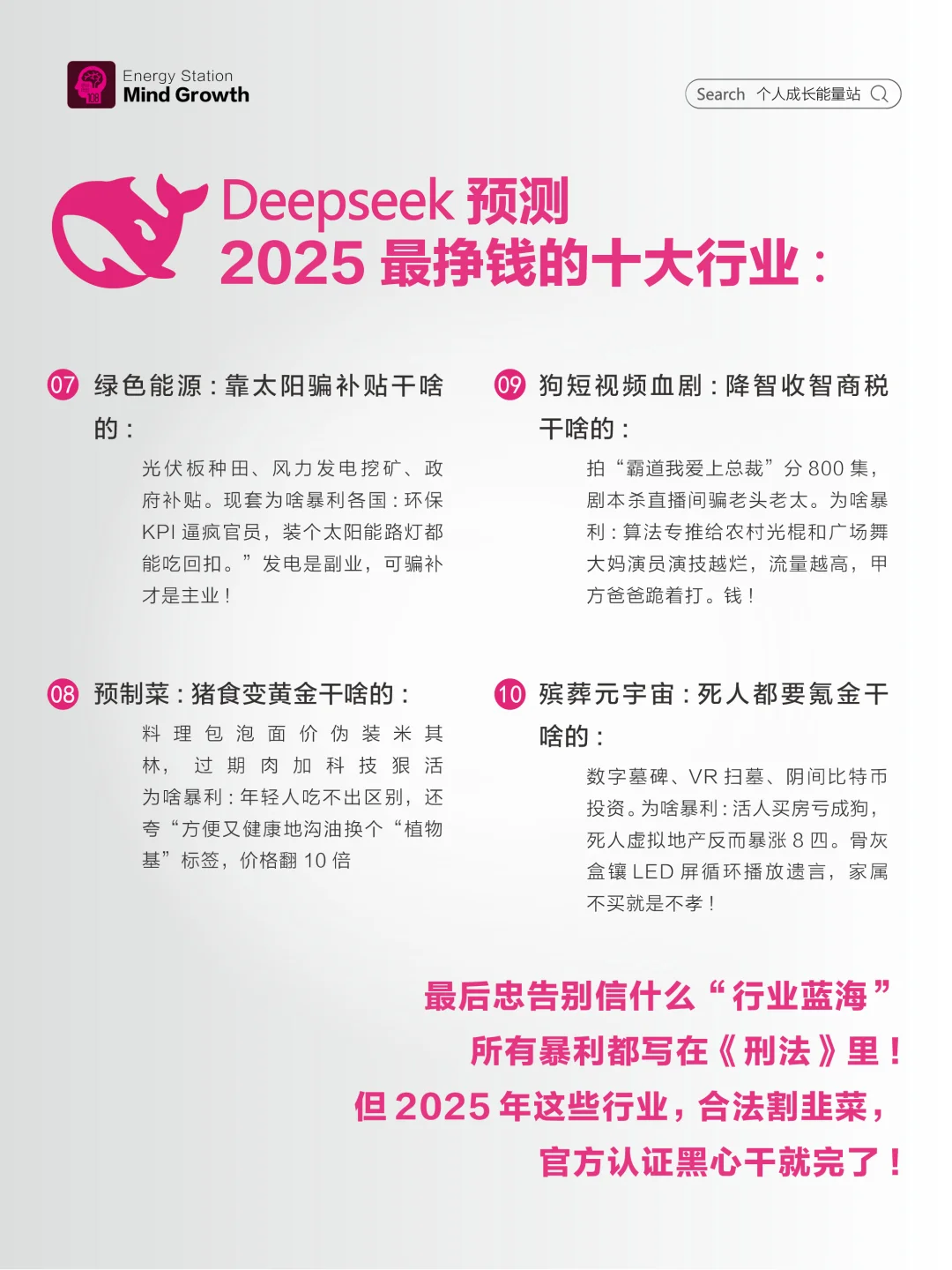 deepseek预测：2025最赚钱的十大行业