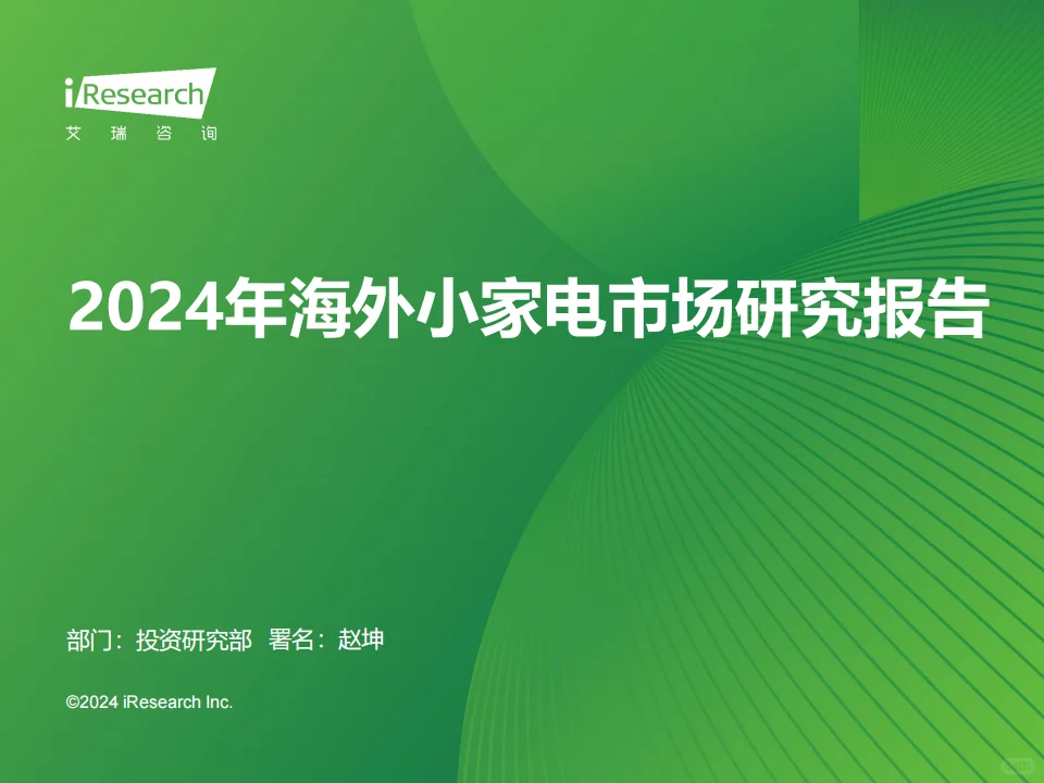 2024年海外小家电市场研究报告