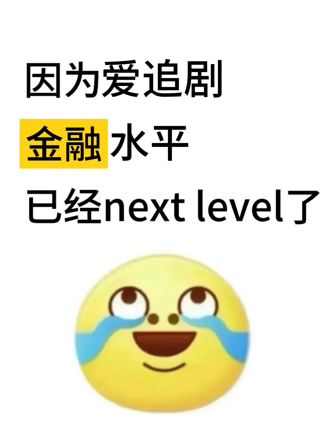 因为爱追剧金融水平已经next level了