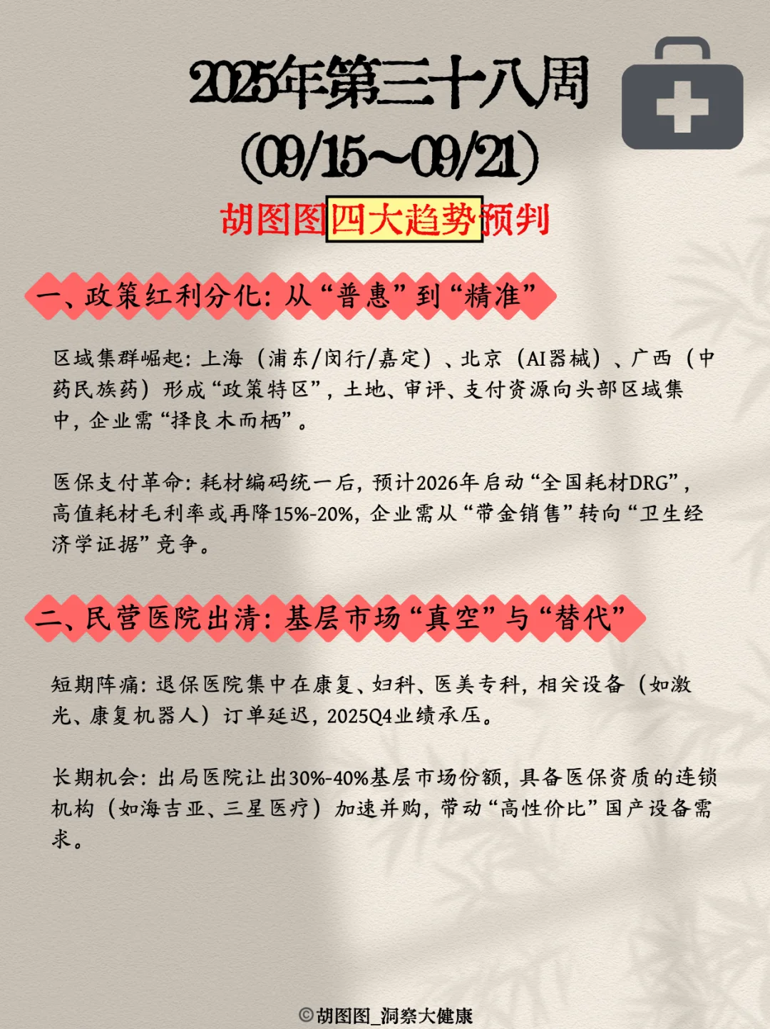医药行业每周热点🔥：2025 Week38