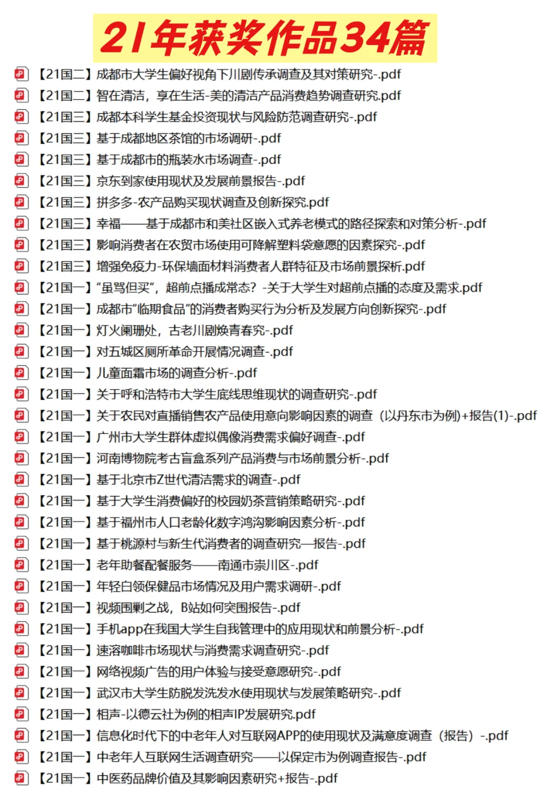 正大杯市场调研与分析大赛获奖作品合集