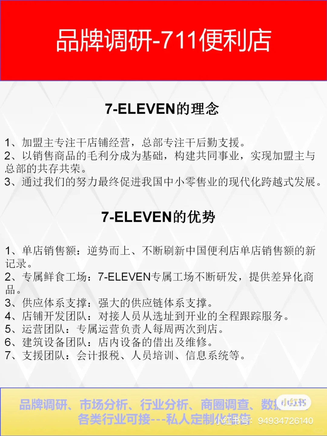 市场调研-711便利店:品牌分析发现