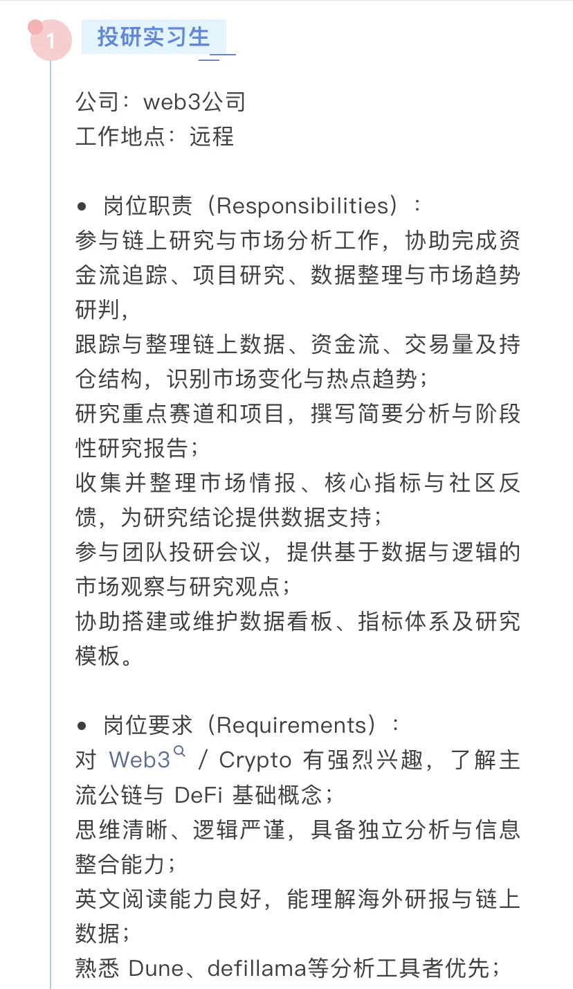 投研实习生
