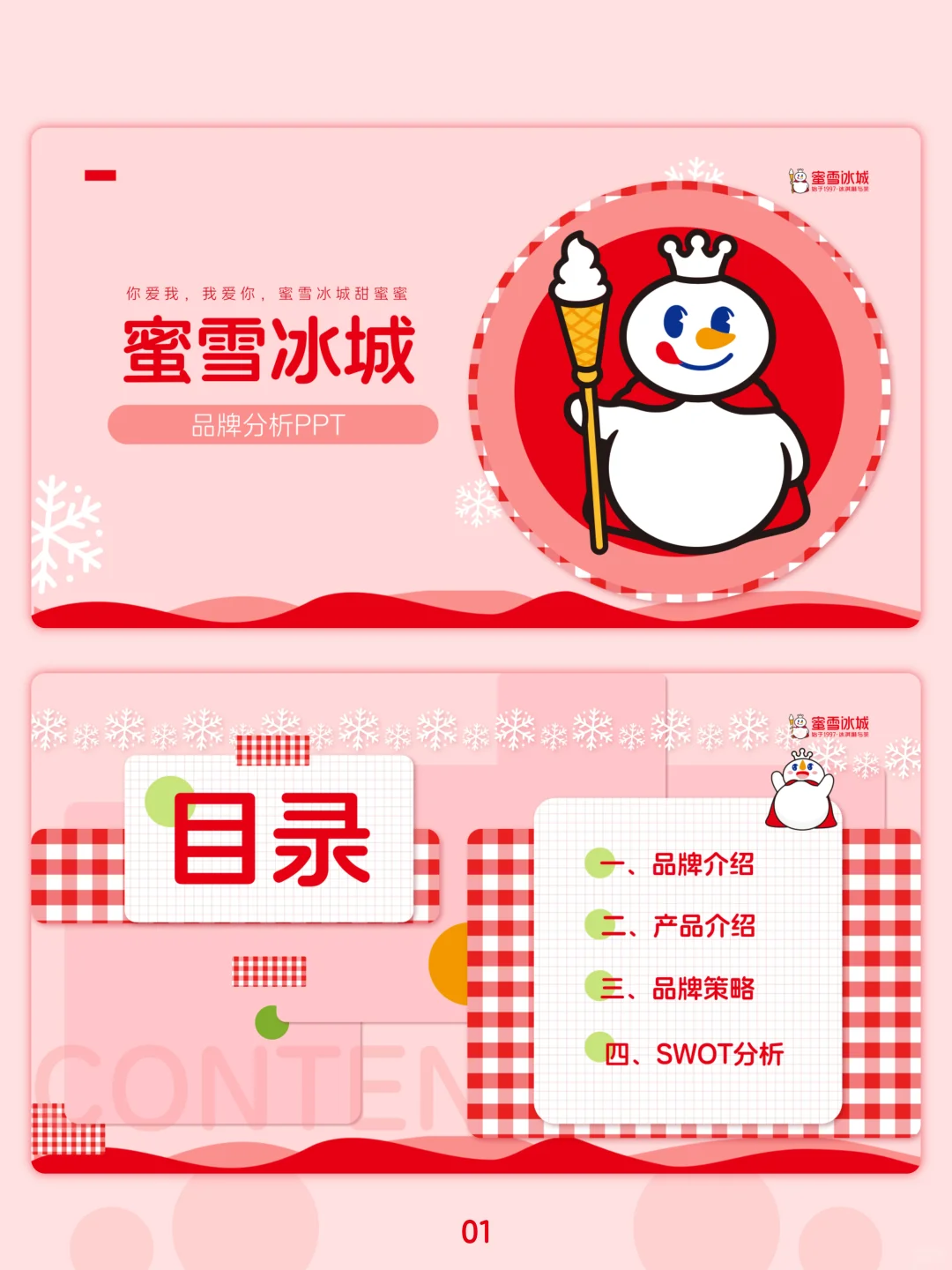 蜜雪冰城品牌分析PPT