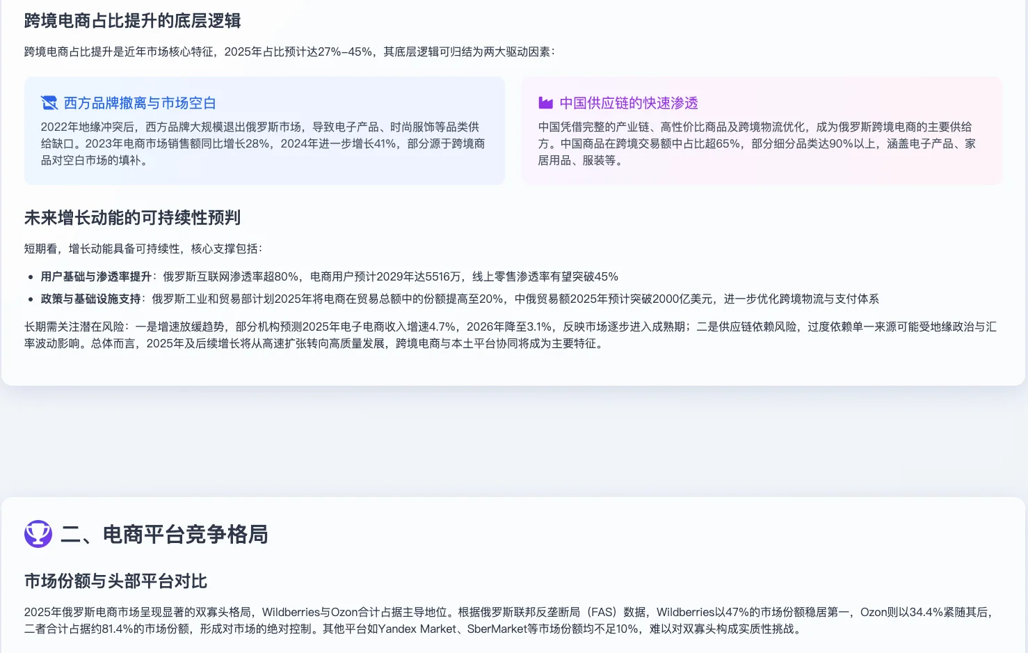 2025年最新俄罗斯电商市场调研报告