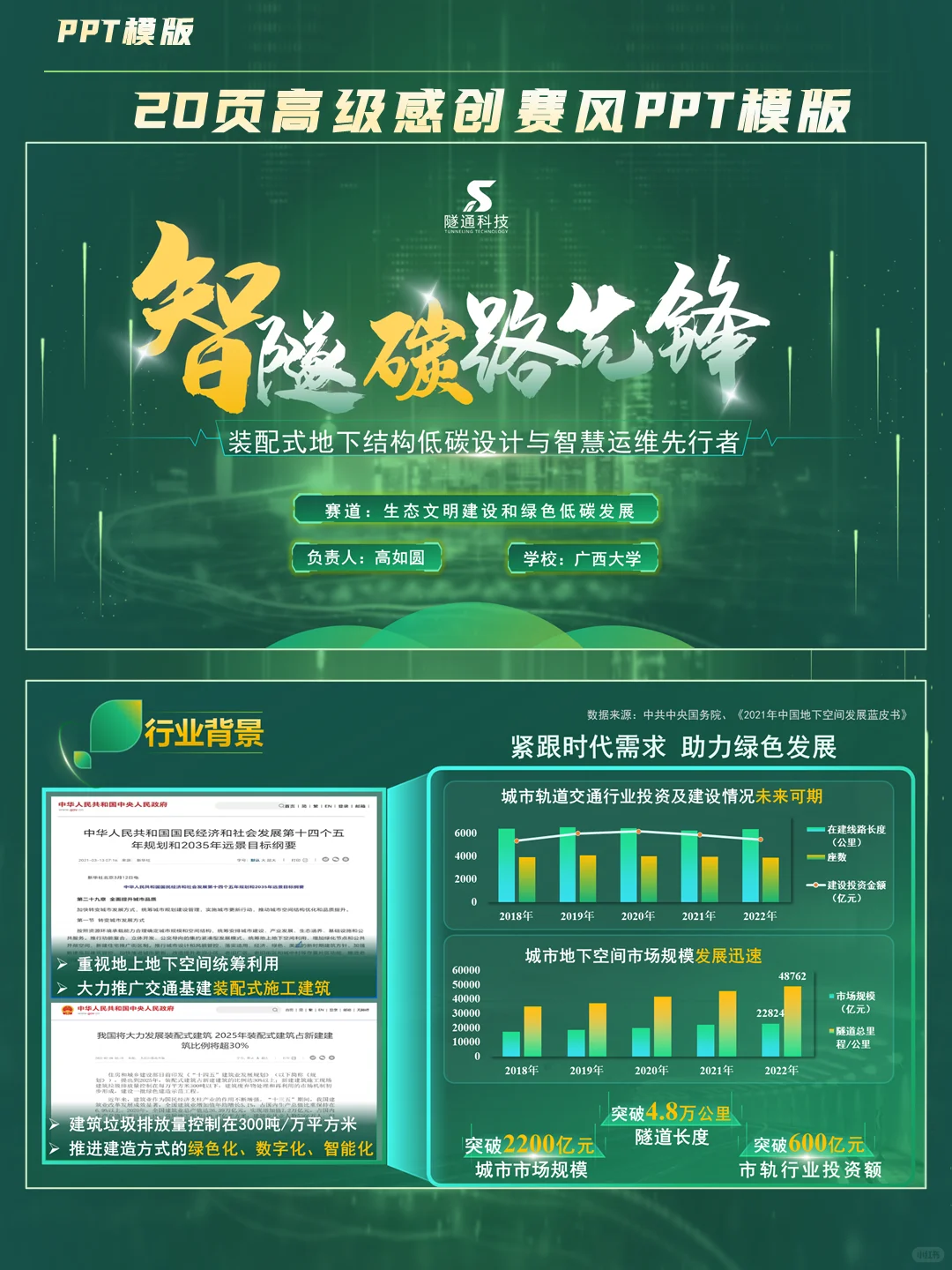 20页高级感创赛风PPT模版，国金级创赛PPT模