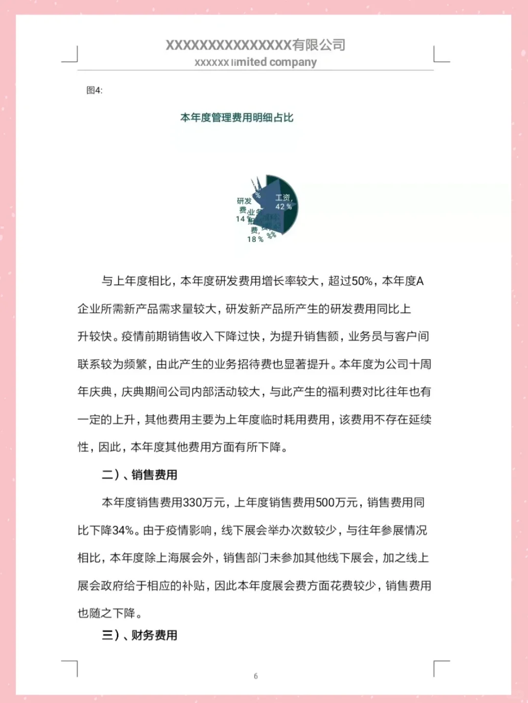财务数据分析报告，数据清晰又直观👍🏻