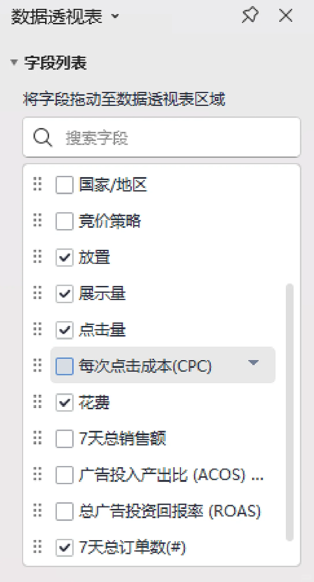 亚马逊广告-广告位竞价分析-透视表详细操作