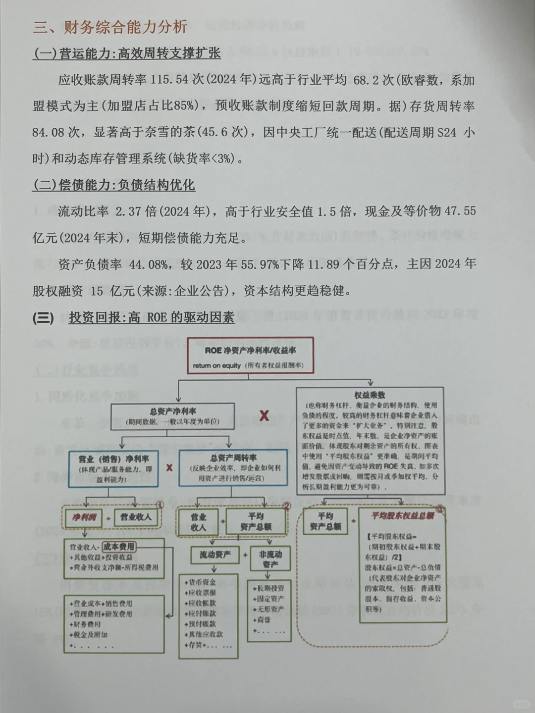 霸王茶姬财务报告分析