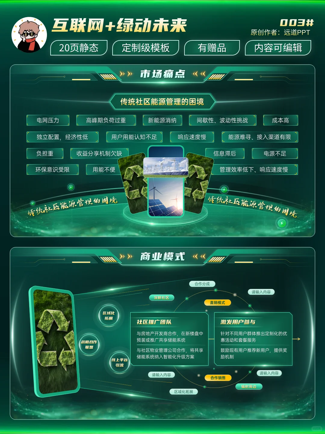 🥇金奖秘籍！互联网➕创赛科技风ppt案例分享！