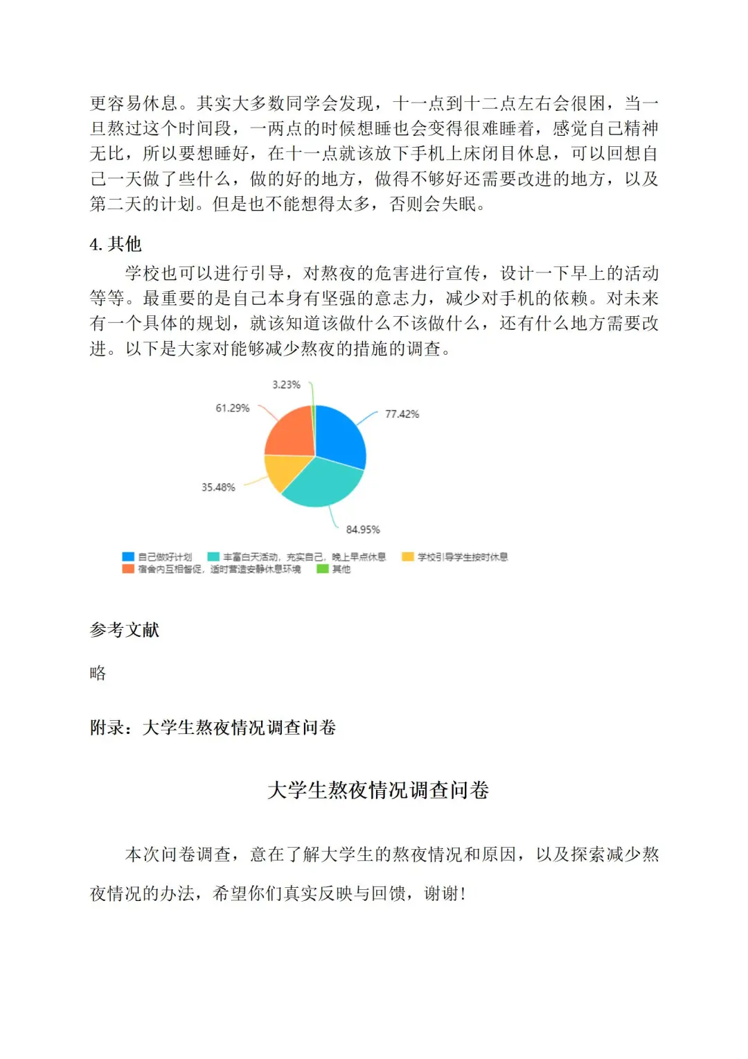 当今大学生熬夜情况调查与分析报告