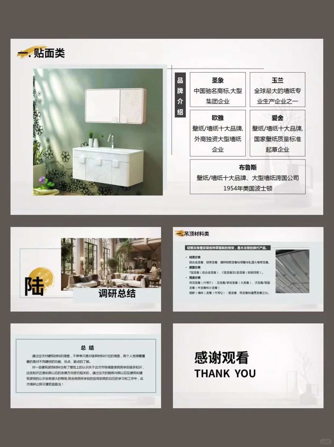 有内容｜室内装修装饰材料市场调研报告PPT